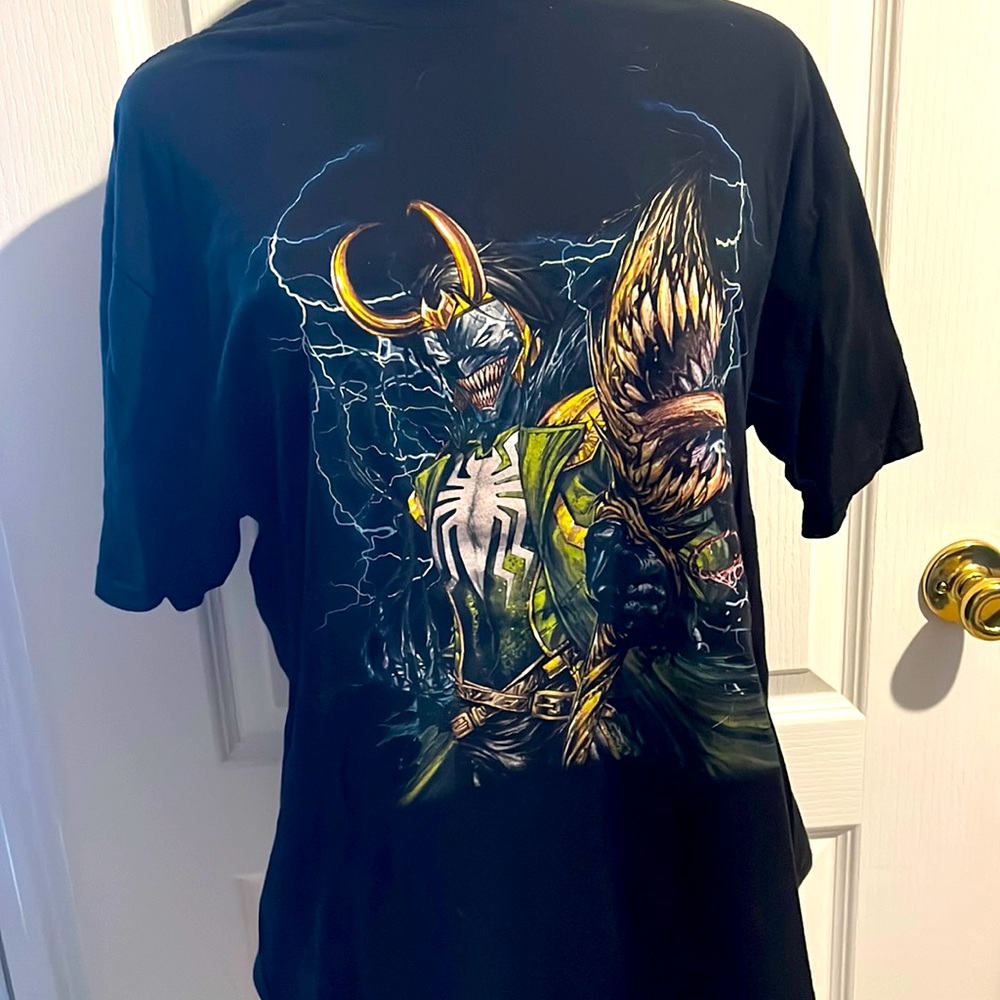 Black Venom and Loki t shirt